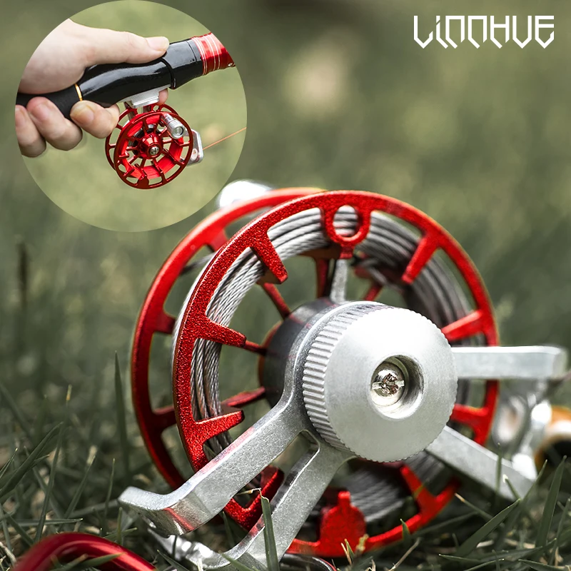 LINNHUE металлическая Рыболовная катушка мини частная портативная Сверхлегкая для