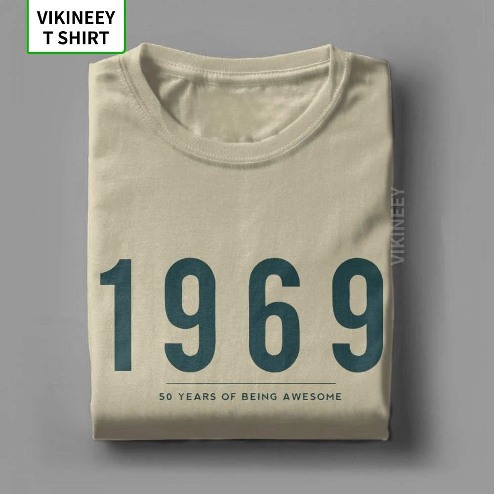 50th День рождения Футболка подарок 1969 50 лет удивительные мужские футболки Новинка