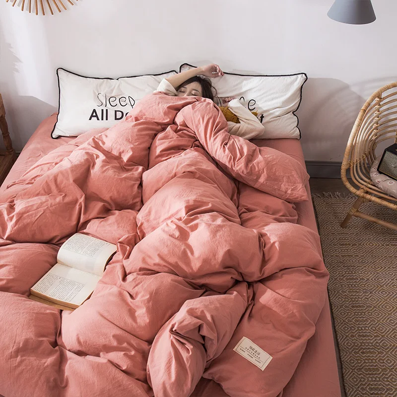 

Duvet Cover 100% Cotton Quilt Cover Double King Queen Full Black White Nordic Bed Case150x200/240x220cm Luxury Bedding Set New