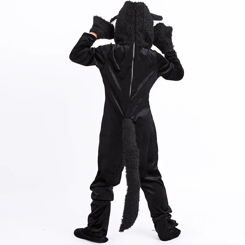 

Halloween costume animals black cat costume boys cat costume cosplay children's costume stage costume