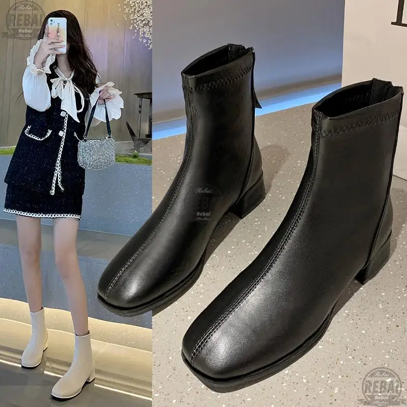 

Женские ботинки из искусственной кожи, зимние теплые ботинки до щиколотки, с плюшевой подкладкой, Размеры 35-43, 2021