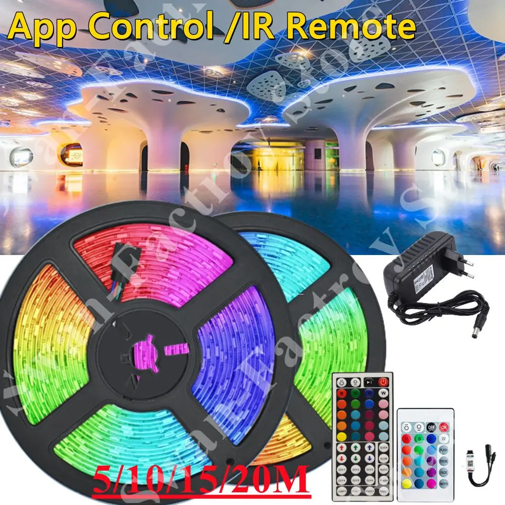 

Bluetooth IR Control tv rgb backlight Flexible Led strip waterproof Led tape 12V Adhesive led lights decoration for wall Stairs