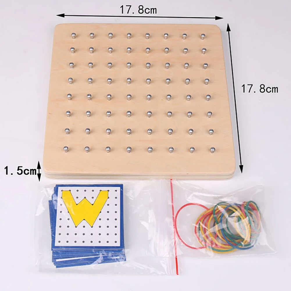 Графический резиновый галстук для ногтей Geoboard с картами для изучения математики развивающие детские игрушки использовать резиновый ремешок tmake различная форма доска для ногтей