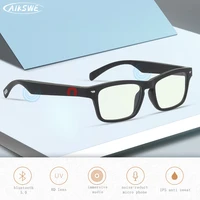 aikswe smart eyewear bluetooth 5 0 anti blue light glasses touch wireless stereo music with hd mic surround sound sports glasses