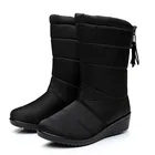 Водонепроницаемые зимние ботинки для снежной погоды, женские ботильоны, меховые плюшевые пуховые ботинки с кисточками, черные женские ботинки, модные женские зимние ботинки 2021