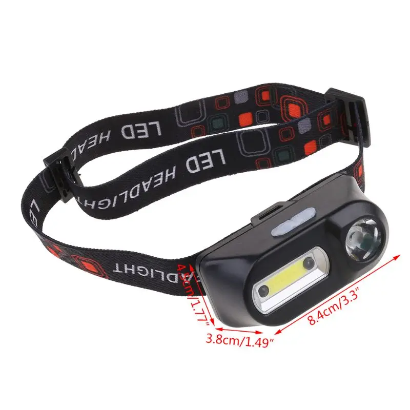 

COB Headlight USB Rechargeable LED Head Light 6 Modes Torch for Hiking Camping