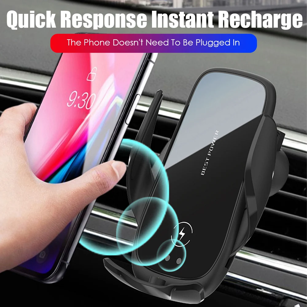 15w m11l car wireless charger mobile phone bracket induction opening closing navigation fixing frame fast charging auto holder free global shipping