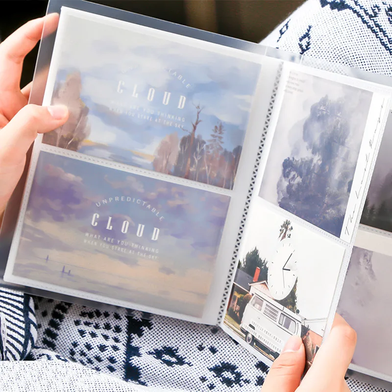 Фотоальбом с матовой прозрачной обложкой 80 карманов для 4d-6-дюймовых 3R 5-дюймовых