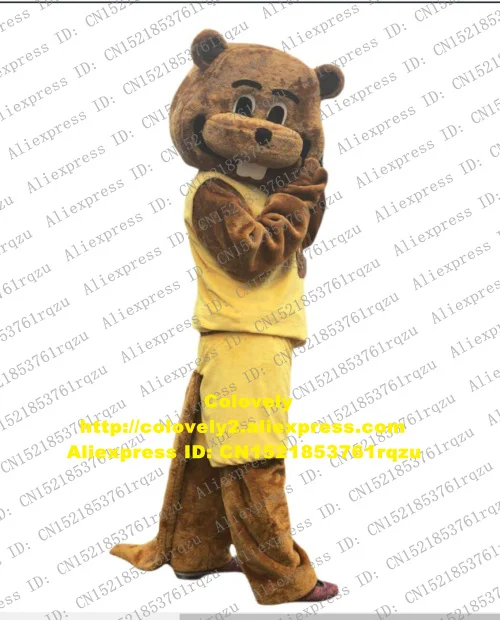 Желто коричневый костюм талисман в виде выдры лютры нутрии койпу персонажа из