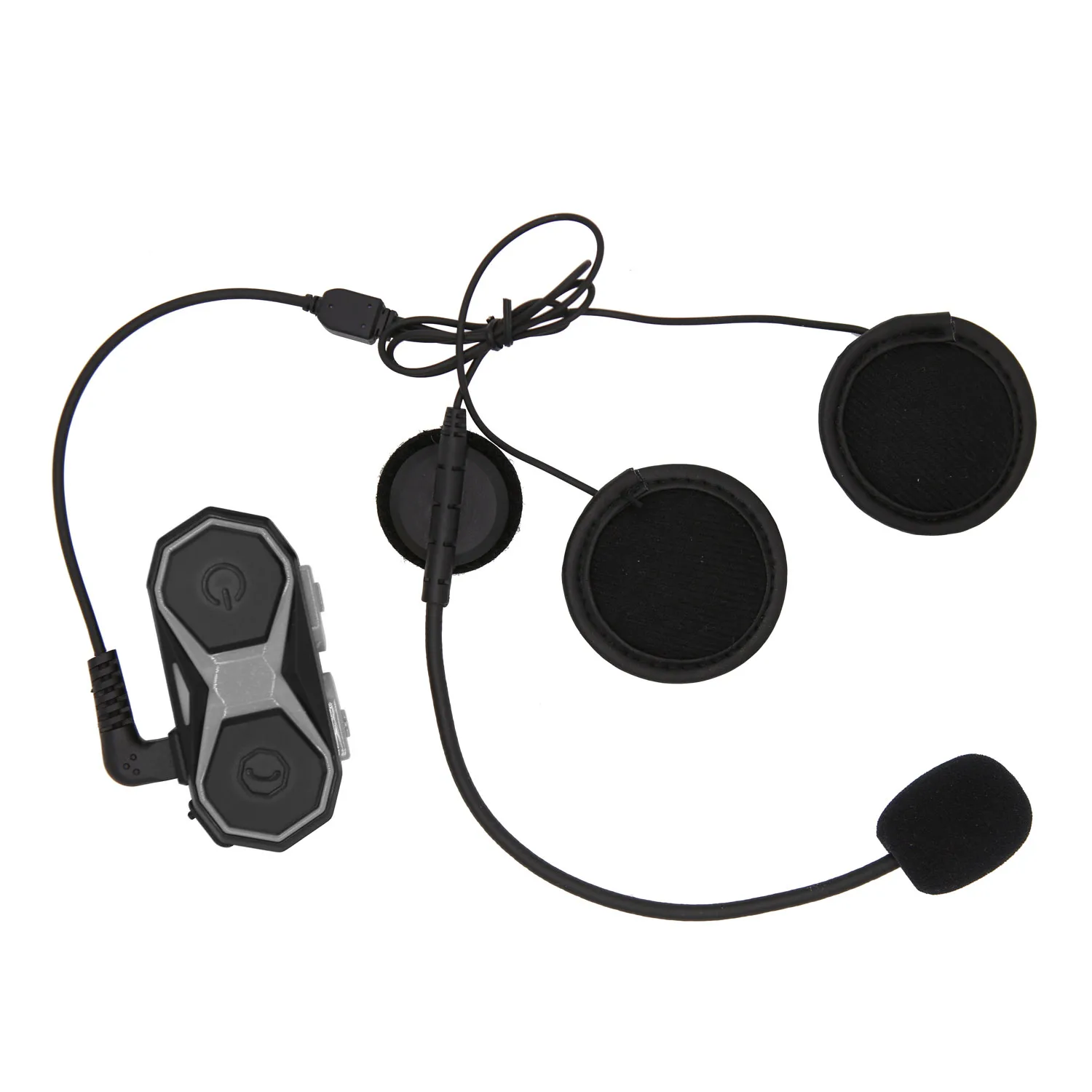 

Мотогарнитура для шлема WT005 с Bluetooth, гарнитура 1000 м, гарнитура громкой связи, водонепроницаемое FM-радио для 3 мотоциклистов