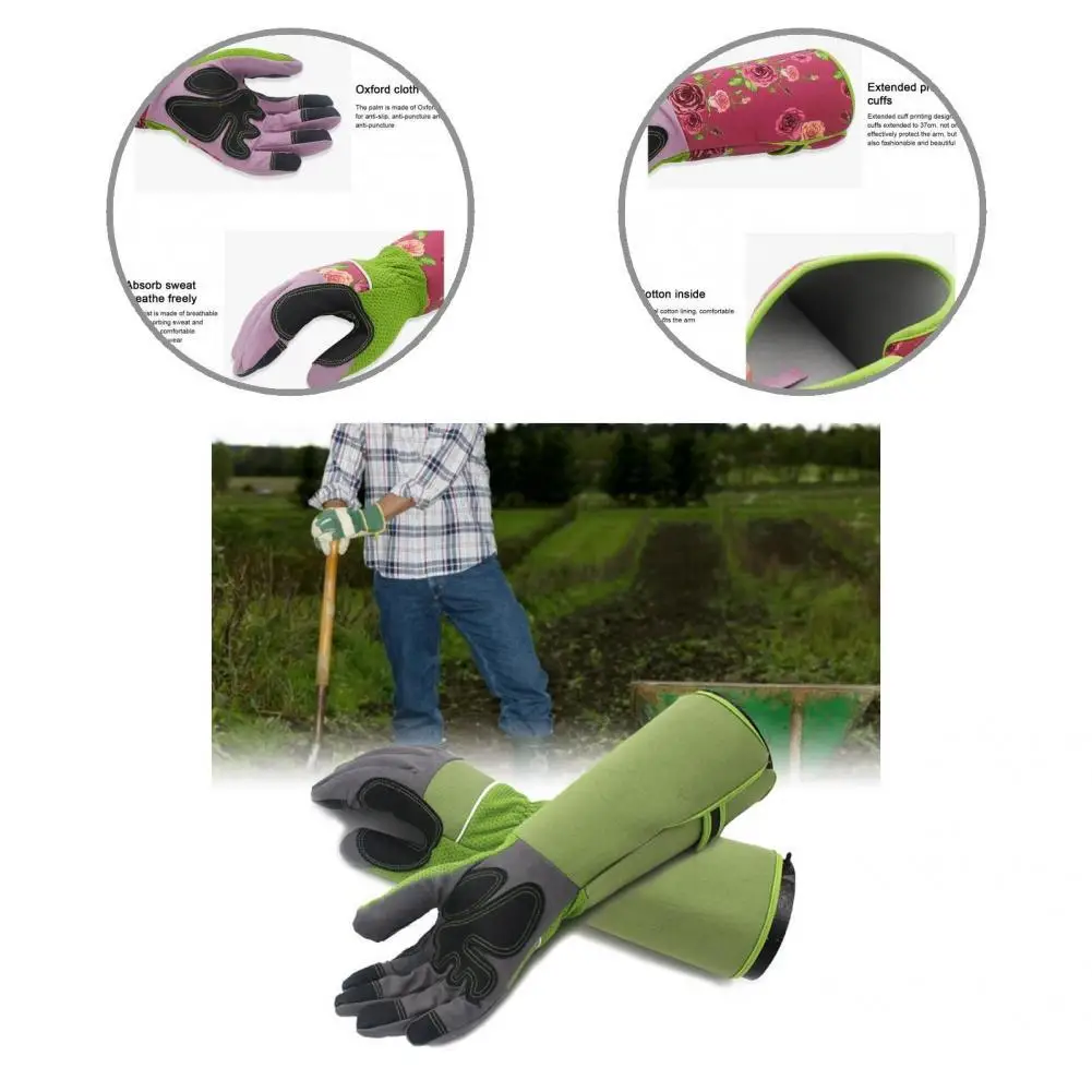 

Hard to Fade 1 Pair Attractive Comfortable Anti-slip Gardening Glove Anti-deform Gardening Glove Portable for Planting