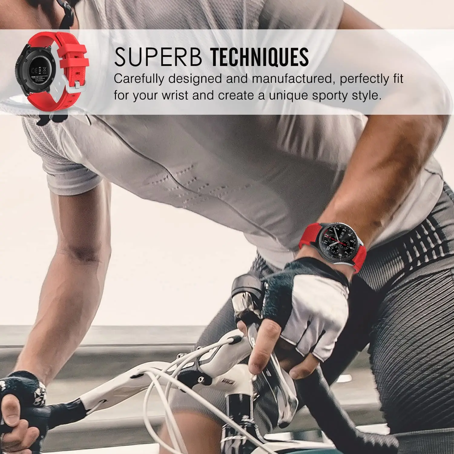 Ремешок силиконовый для наручных часов 22 мм Huami Amazfit GTR 3/3 Pro 2/2e/47 мм/Stratos/Pace - купить