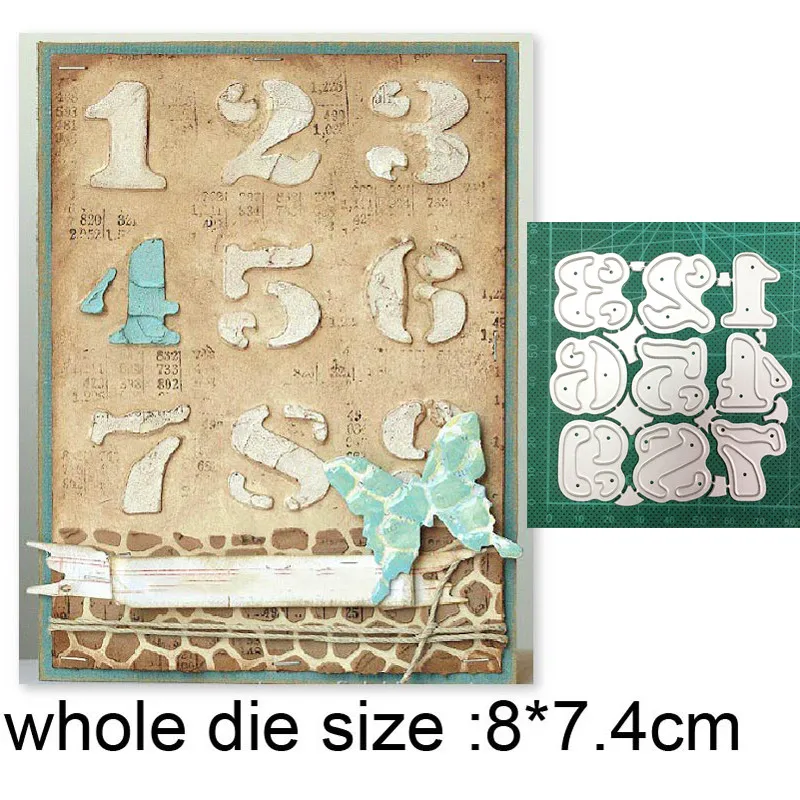 

Customized dies Numbers 1-9 Set Metal Cutting Dies Stencils dies For Scrapbooking dies Paper Craft Decoration Embossing Die Cut