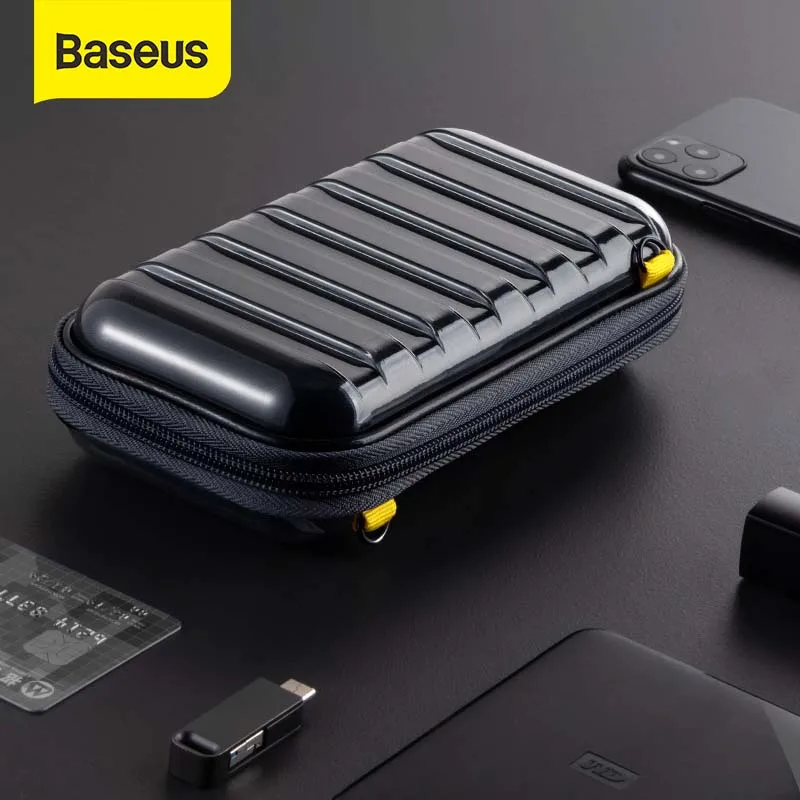 Baseus Противоударная сумка для хранения USB кабель зарядное устройство карт