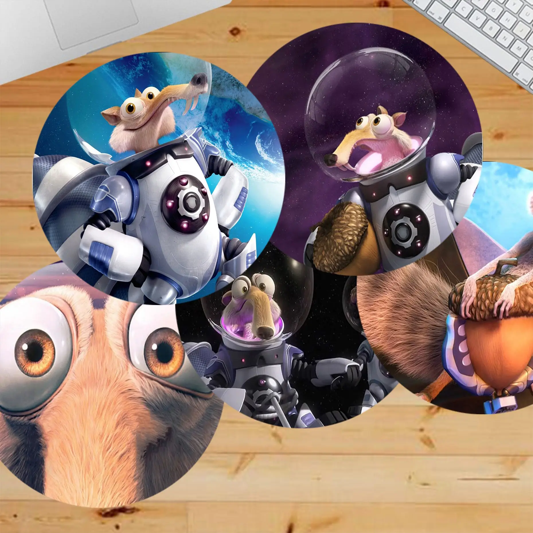 

Мягкий резиновый профессиональный игровой коврик для мыши Disney Cosmic Scrat-tastrophe, компьютерный игровой коврик для мыши, коврик для ПК, ноутбука, н...