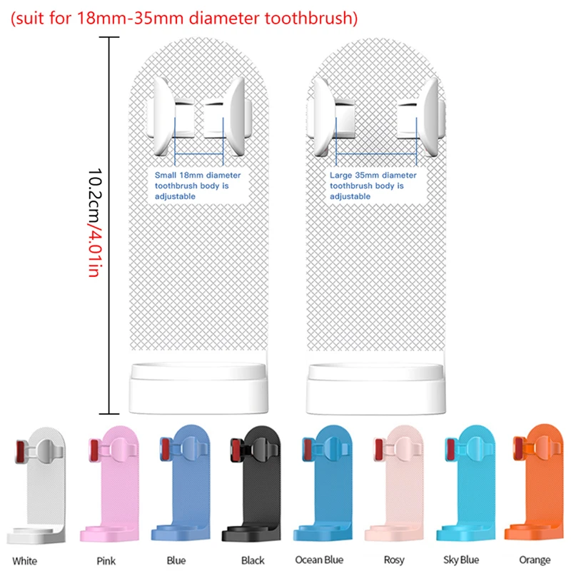 

Toothbrush Holder Traceless Stand Rack Creative Electric Toothbrush Organizer Wall-Mounted Holder Space Saving Bathroom Acces