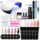 Полимерное удлинение COSCELIA, искусственная светодиодсветодиодный лампа, противоскользящее решение, Гель-лак для ногтей, Базовое покрытие, УФ-Гель-лак