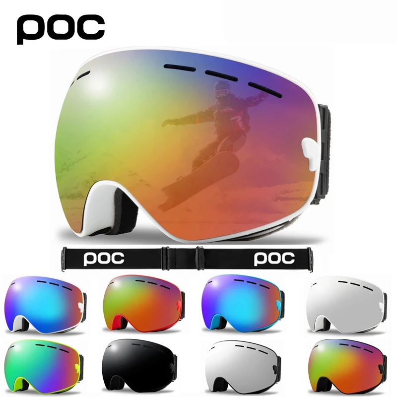 Популярные двухслойные противотуманные очки POC лыжные для мужчин и женщин