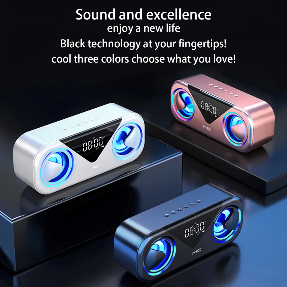 Bluetooth-колонки светодиодный Будильник Caixa De Som Amplificada Alto-falantes сабвуфер для