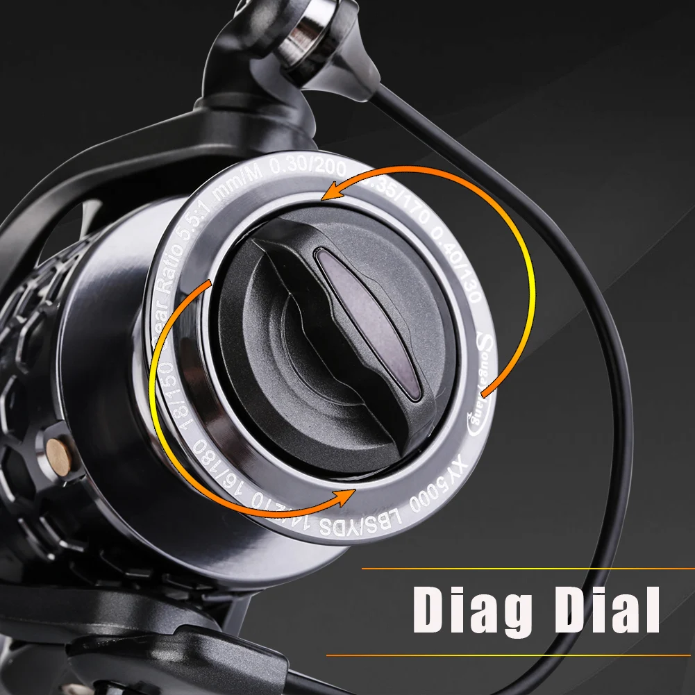 Sougayilang Metal Body Spinning Fishing Reel with Free Spare Spool 13+1BB 5.5:1 Gear Ratio Smooth EVA Handle Crap Reels | Спорт и