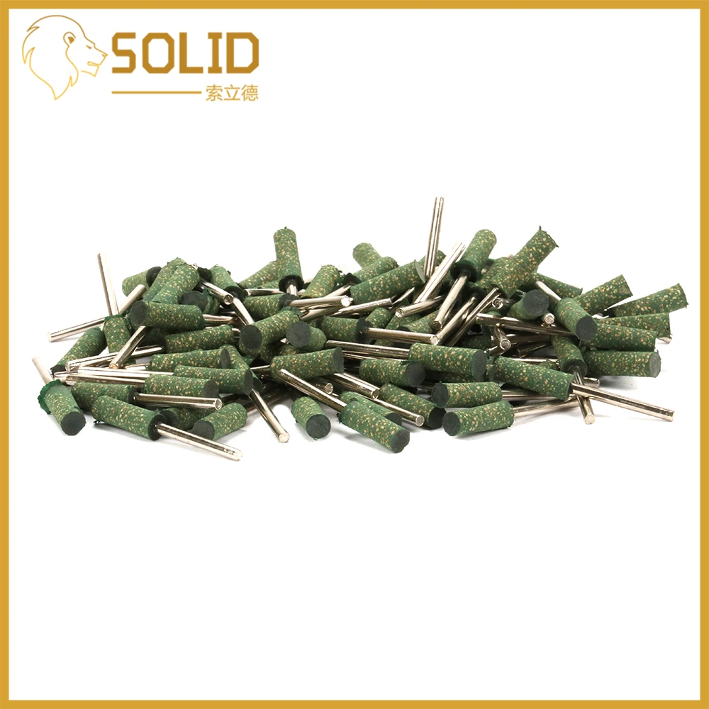 

Rubber Grinding Head Shank 3mm Mounted Point Polishing Burr Bit for Mould Polishing Rotary Tools 100Pcs Sesame Cylindrical