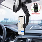 Автомобильный держатель для телефона с креплением на зеркало заднего вида, кронштейн для Gps-навигации, держатель на заднее сиденье мобильного смартфона, регулируемая подставка