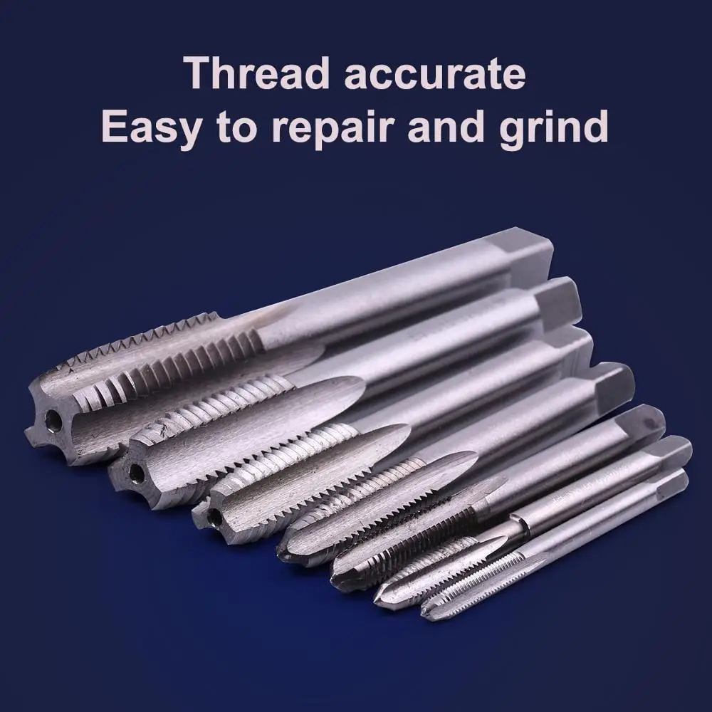 1pcs Left Hand Thread Tap M3 M4 M5 M6 M8 M10 M12 M14 M16 M18 M20 HSS Metric Hand Tap Straight Flute Screw Thread Tap Drill Bit