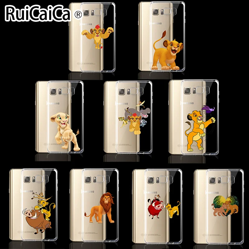 Ruicaica милый мультфильм Король льва 2019 цветной рисунок чехол для телефона Galaxy S7 edge