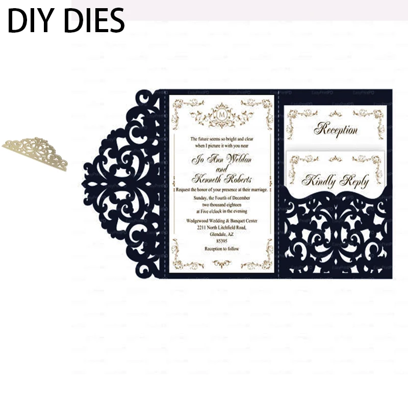 Металлическая высечка Свадебный королевский цветок рамка искусственные штампы