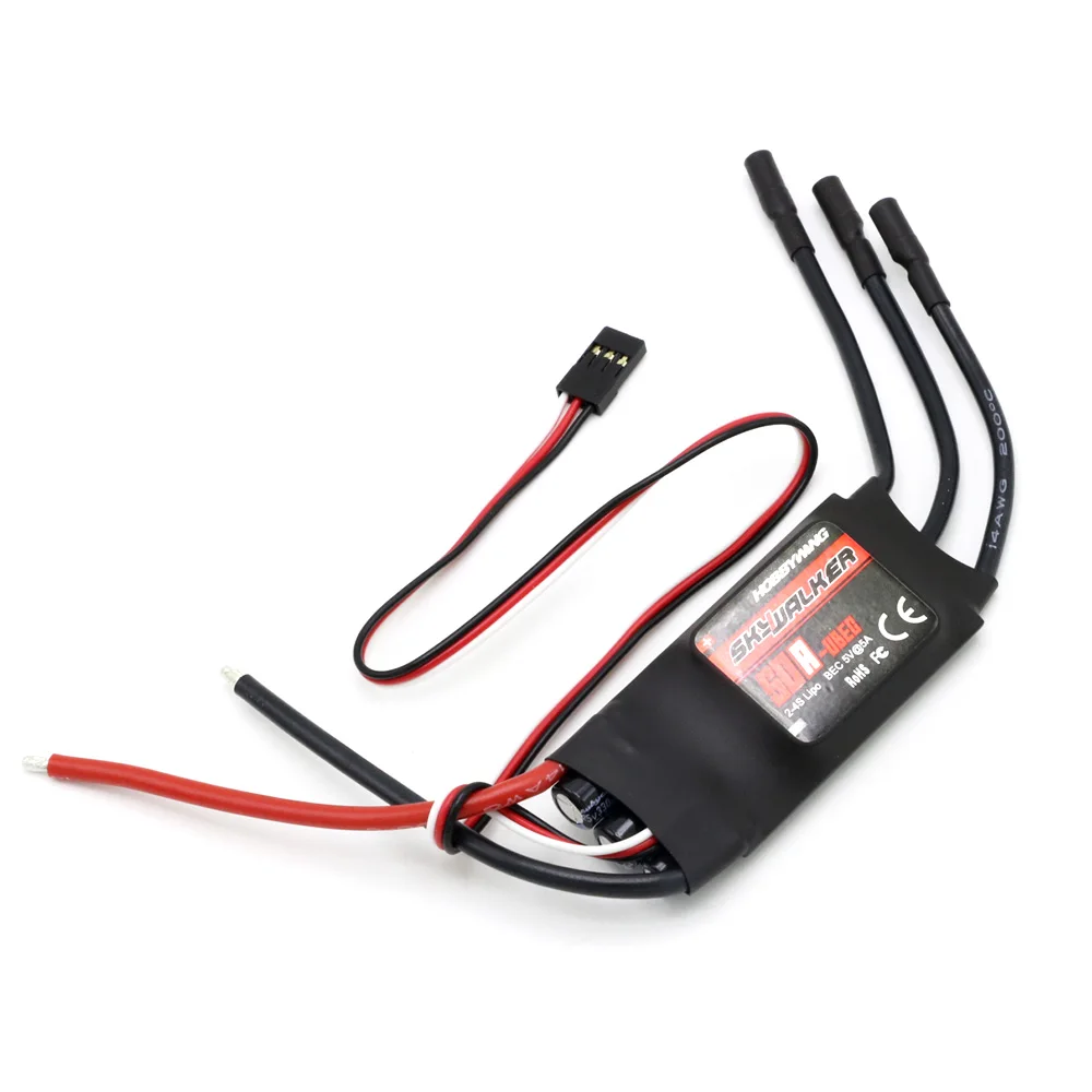 Контроллер скорости Hobbywing Skywalker 40A 50A 60A 80A 15A 20A 30A ESC с UBEC для РУ самолетов вертолетов