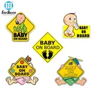 Автомобильная наклейка, милый мультяшный ребенок на доске, цветная фотография