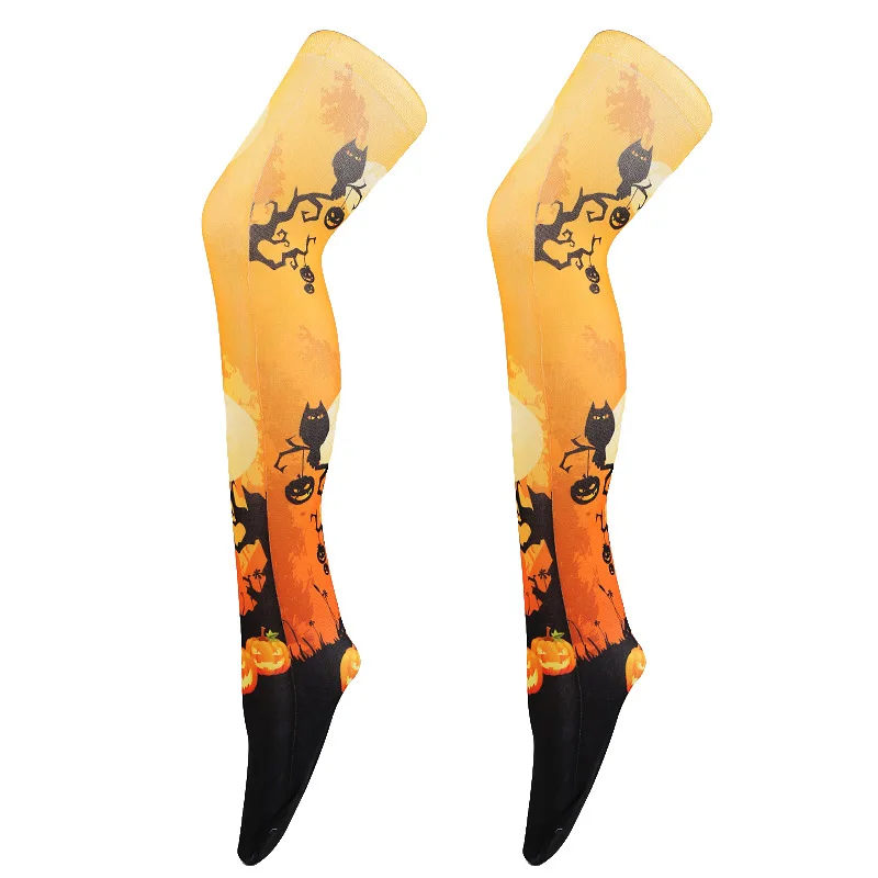 WA02082 Best 1 Pair Women Socks Combed Cotton Christmas Pumpkin Starry Sky Skull Galaxy Space Novelty Funny Women Socks - Цвет: WA02082