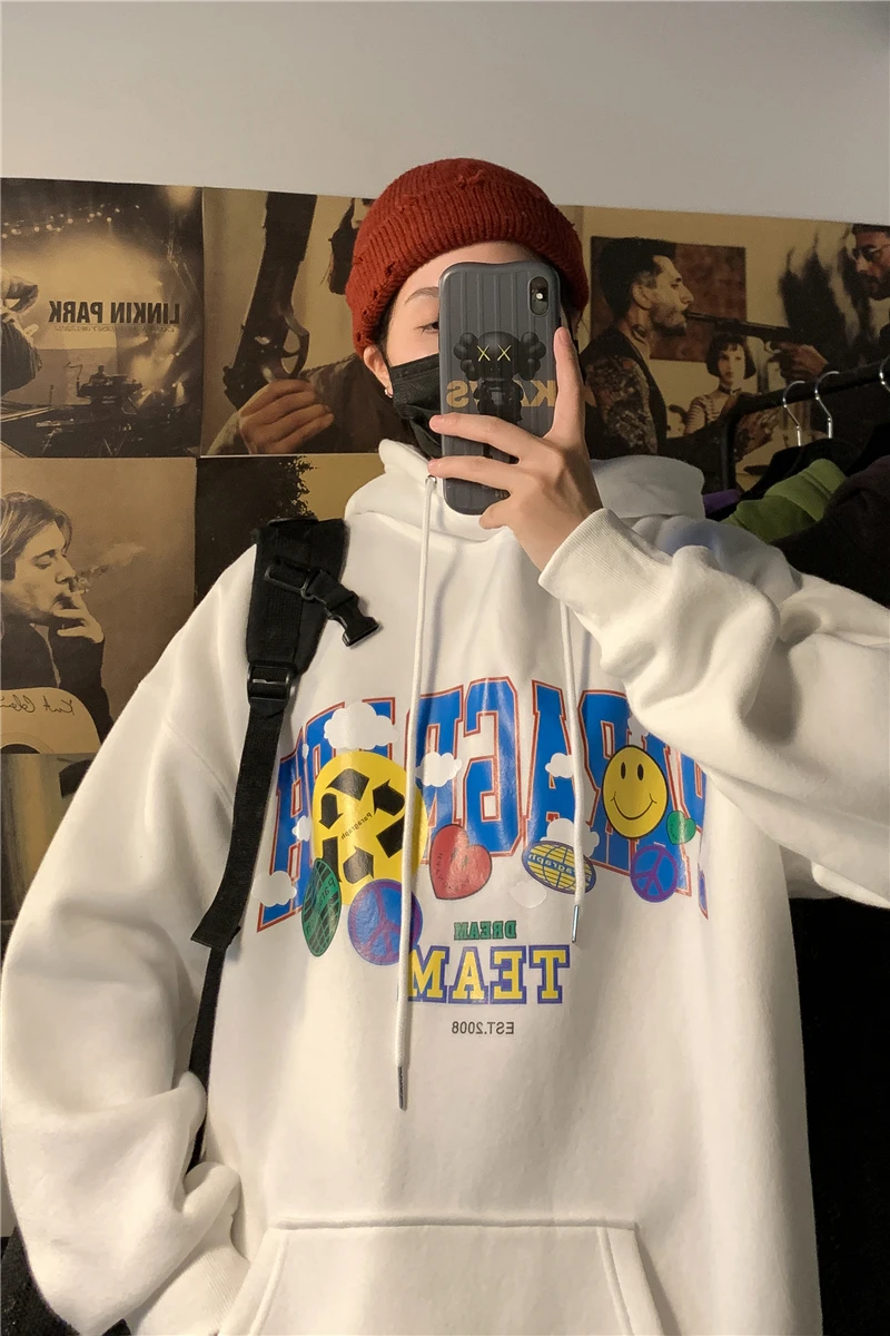 

2020 New Autumn and Winter Fashions Print Men Hoodies Thick Hoodie Oversized Sweatshirt Harajuku Men Hoodie Lounge Wear