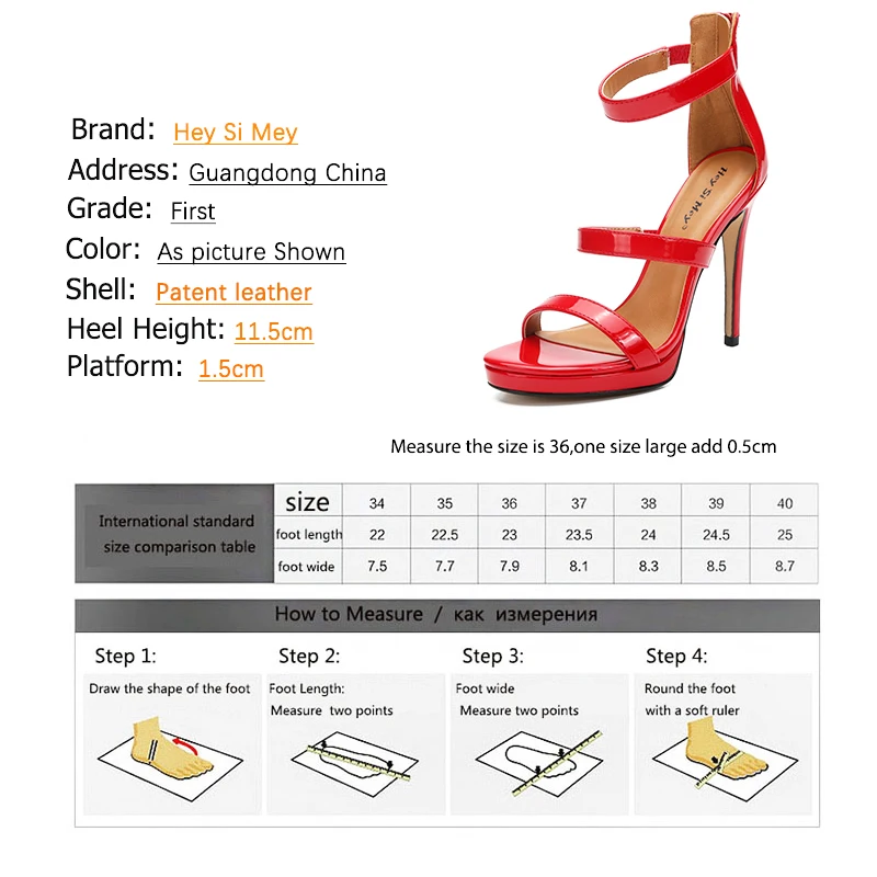 

Hey Si Mey 2021 Summer New Sandals Women PU Ankle-Wrap Thin Heel 11.5cm High Heels Word Solid Color Female Model Catwalk Shoes