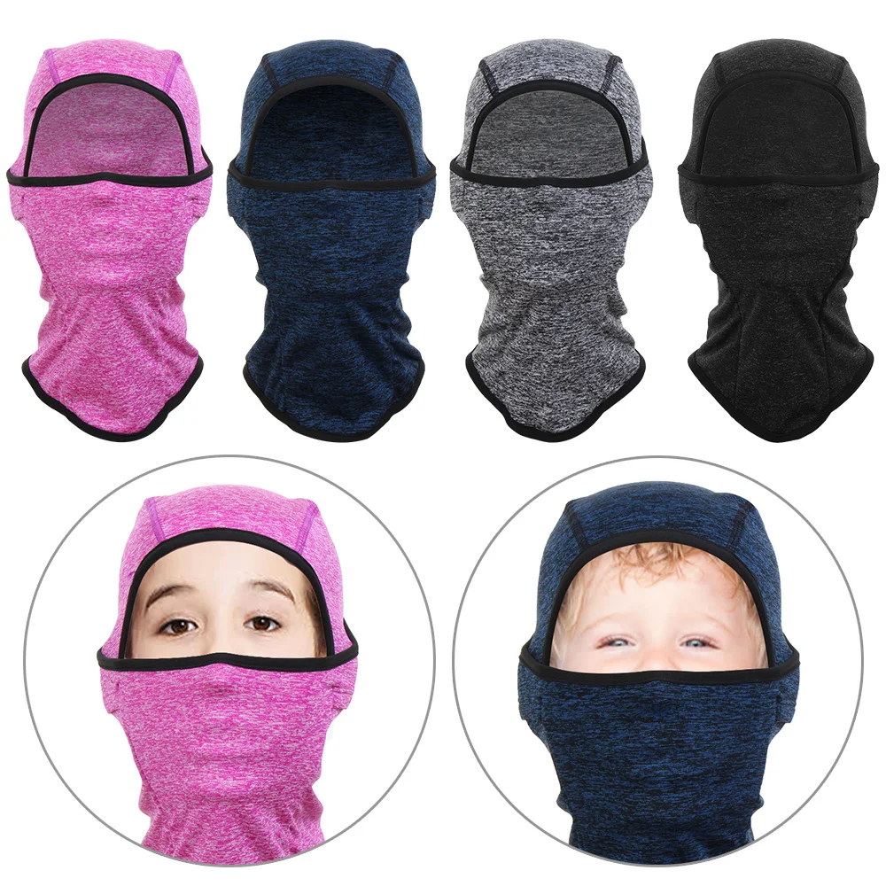 

New Kids Balaclava Windproof Ski Face Covering Children Fleece Neck Warmer Helmet Liner Hood Cycling Scarf Hiking Accessory