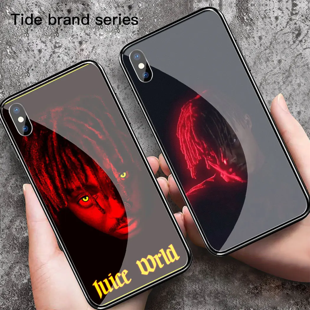 L44 Rapper Juice WRLD чехол из закаленного стекла для iphone 11 Por XS Max XR X 8 7 6 6S Plus 5 5S SE чехол