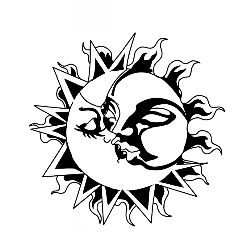 Романтические наклейки с изображением солнца и целуя Луны Высококачественные из