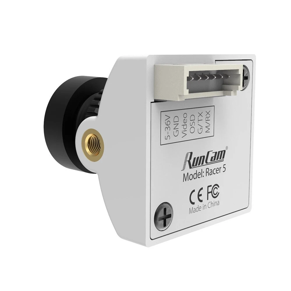 

Runcam Racer 5 1000TVL FOV 160 1.8mm/FOV 145 2.1mm Built-in Gyro Racing FPV Camera for FPV Racing RC Drone - FOV 145; 2.1mm