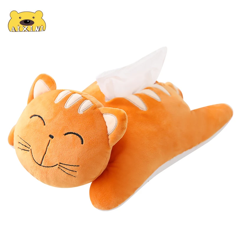 

Милый Кот, плюшевая игрушка, ручная коробка для салфеток, автомобильный домашний декор, плюш, подарок для детей, чехол для салфеток, контейне...