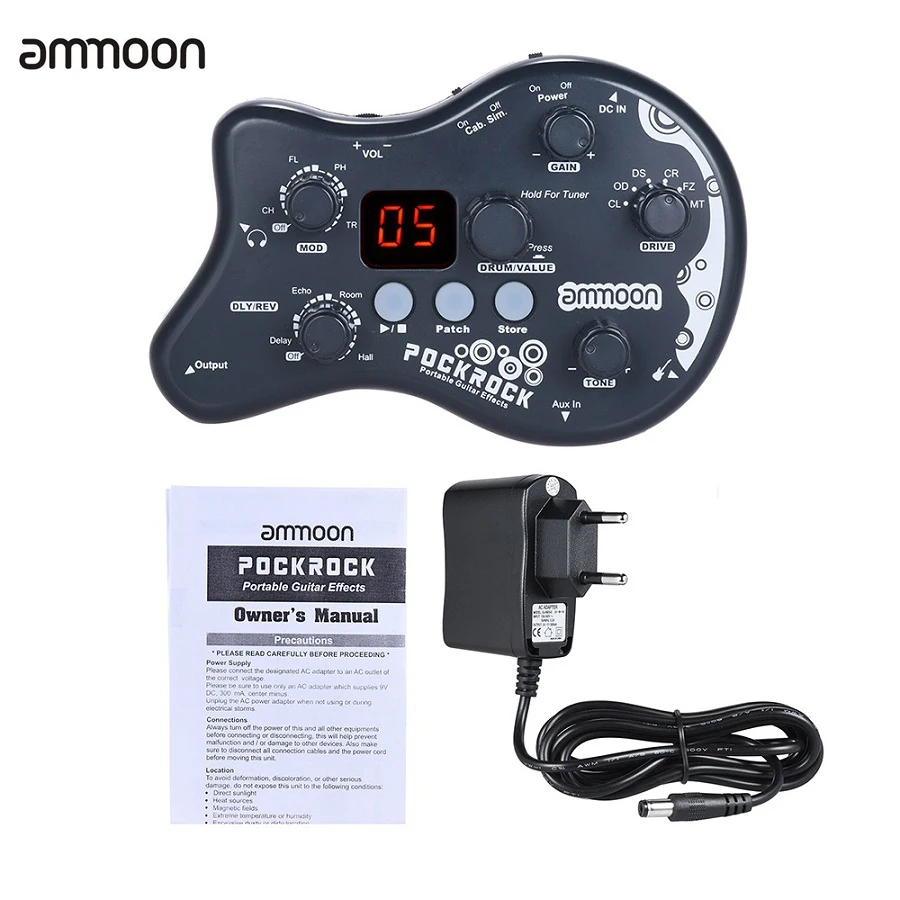 Гитарная педаль ammoon PockRock многофункциональный процессор для гитарных эффектов 15