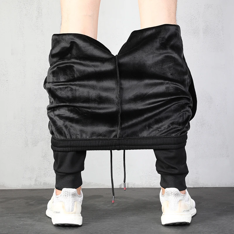 

Мужские брюки-джоггеры с бархатным утеплителем, Новое поступление 2021, зимние плотные мужские брюки длиной до щиколотки, модель 5XL, 6XL, 7XL, 8XL, n35