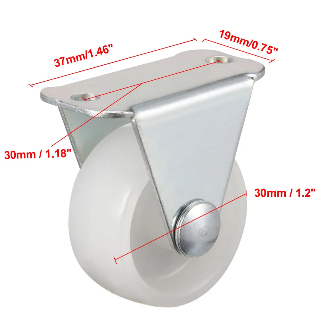 

uxcell 2 Inch Fixed Caster Wheels PP Top Plate Mounted Caster Wheel 1.2inch Fixed 4pcs