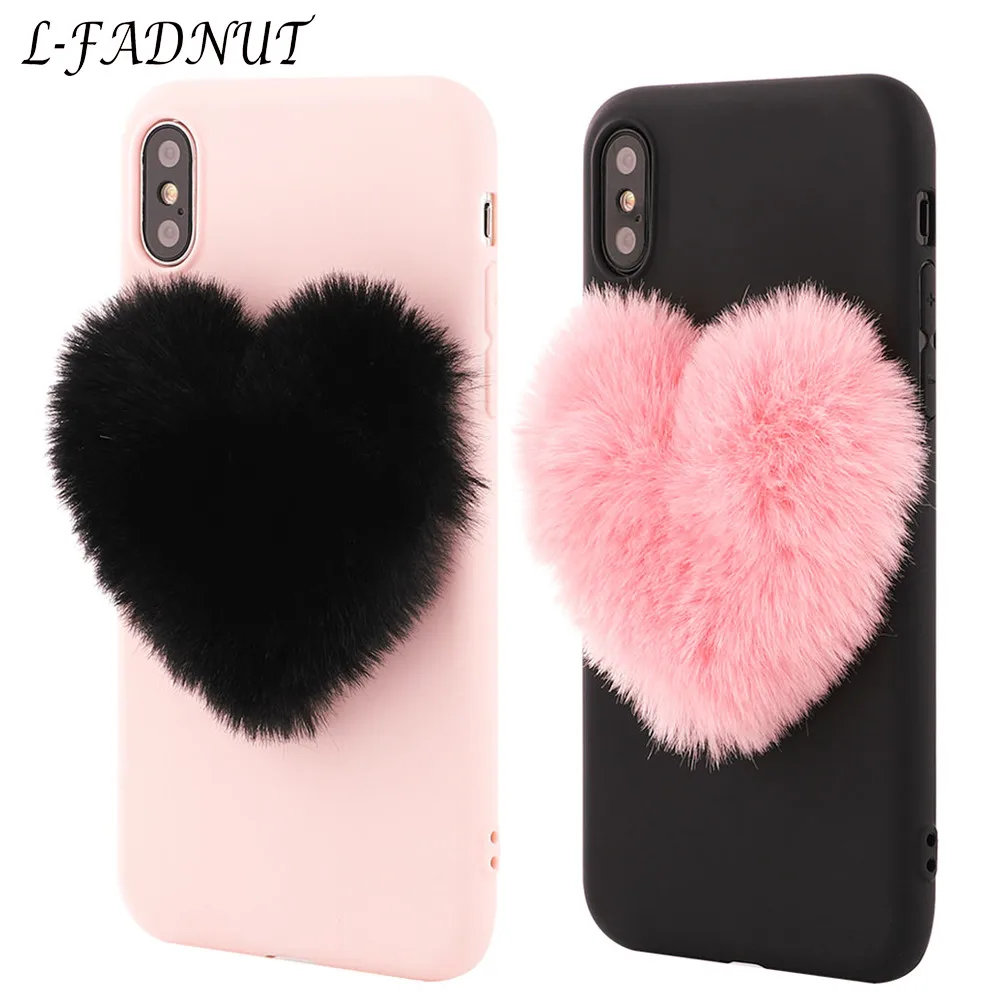 L-FADNUT Меховой чехол для huawei P30 P20 mate 20 Pro Lite Роскошный милый плюшевый силиконовый мягкий ТПУ защитный чехол Капа Coque Fundas