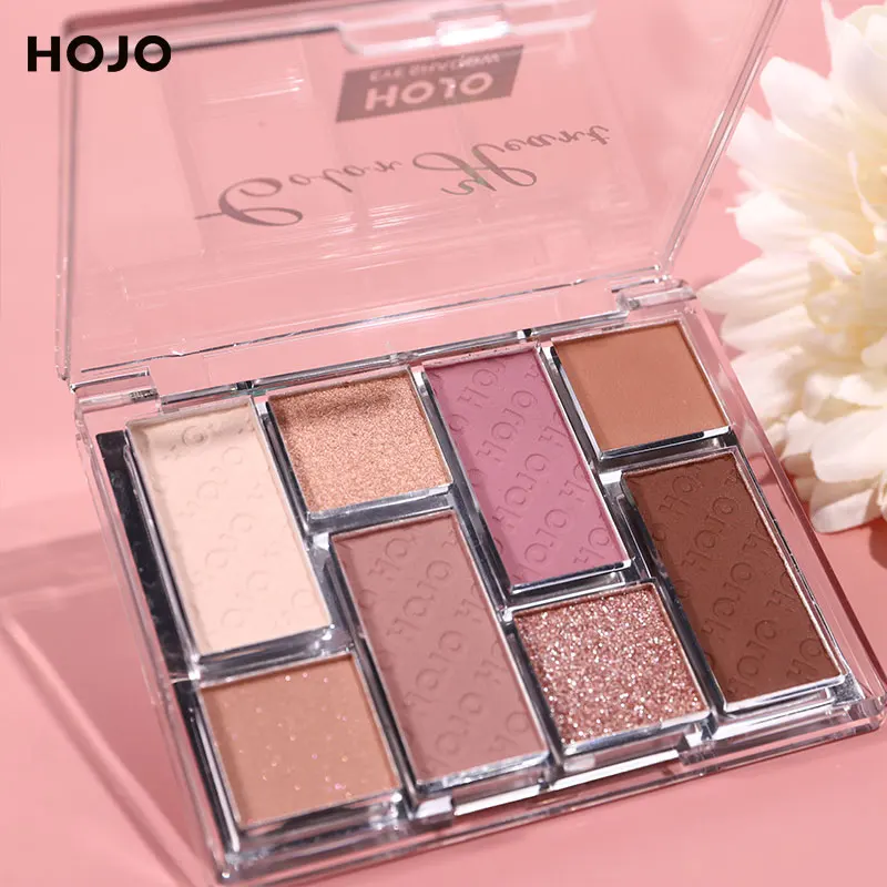 Палетка теней для век 8 цветов водостойкие не размазываются натуральные легко