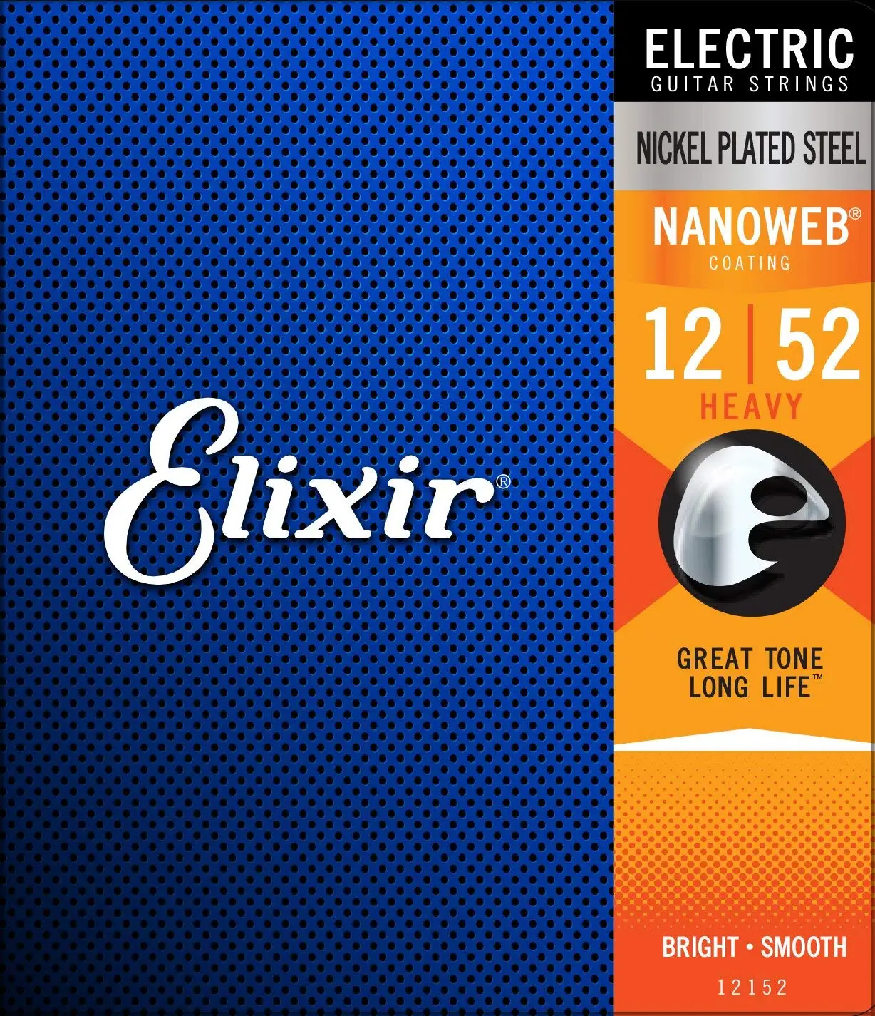 Elixir струны 12152 Струны для электрогитары w NANOWEB покрытие, тяжелый(. 012-.052