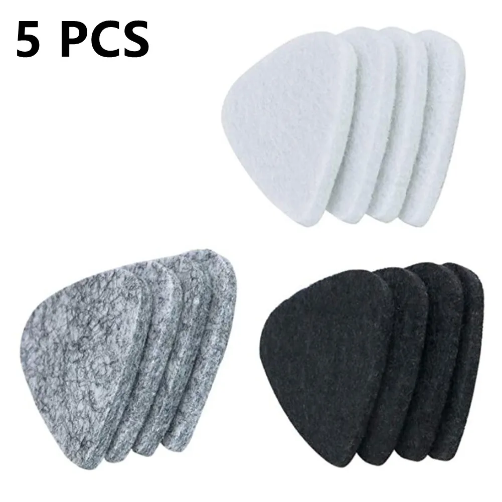 

5 Pcs High Quality Felt Ukulele Pick Ukuleles Plectrum Black Grey White Soft Colorful Mediator Guitar Plectrum For Concert Tenor