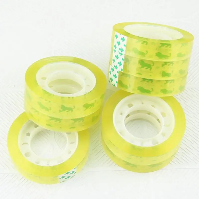 

New 3rolls 12mm*30m Transparent Tape Clear Sealing Sale Accessories School Packing Stationery Supplies Hot 2022 Office Stud B5h3