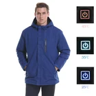 Мужская и женская куртка с USB-подогревом, водонепроницаемая однотонная пуховая куртка из хлопка для походов, теплая непромокаемая куртка большого размера, 2019