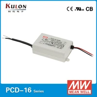original mean well 16w pcd 16 led ac phase cut dimmable led driver 700ma 220vac input power supply smps 350ma 1050ma 1400ma
