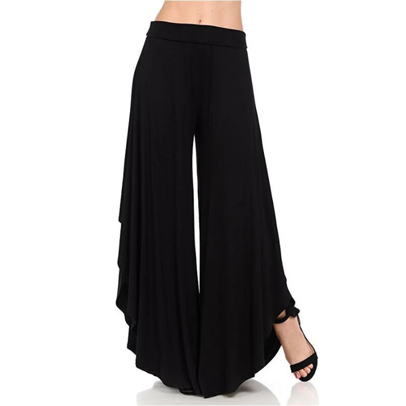 Women Irregular Ruffles Wide Leg Pants CPants asual Loose Trousers | Женская одежда